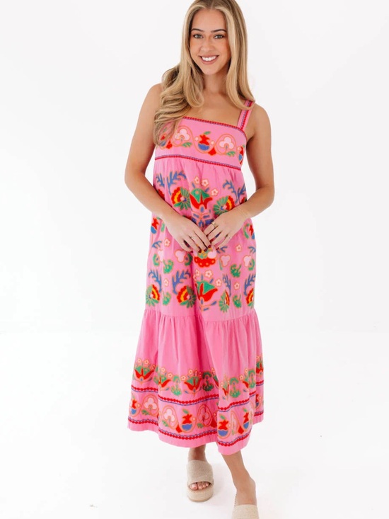 J.Marie Dresses & Skirts - J.Marie Embroidered Landon Midi Dress